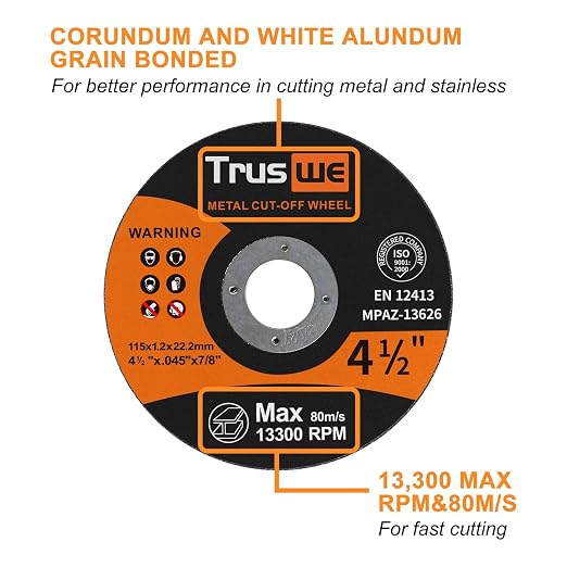 105 Pack Cut Off Wheel - 4 1/2 Cut Off Wheel for Metal & Stainless Steel Angle Grinder Cutting Wheel