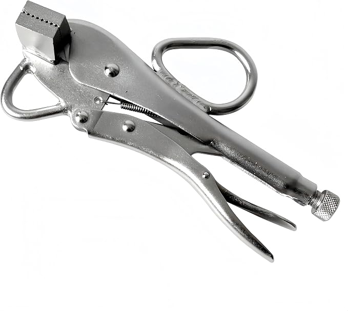 Vice Grips Locking Pliers, Heavy Duty Sheet Metal Duck Bill Plier Tools, High Carbon Steel Metal Bending Welding Pliers Clamps with Large Pull Tabs Adjustable Pressure