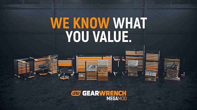 GEARWRENCH 873 Piece Master Mechanics Tool Set in Premium Modular Foam Trays with GSX Mobile Tool Storage | MEGAMOD873