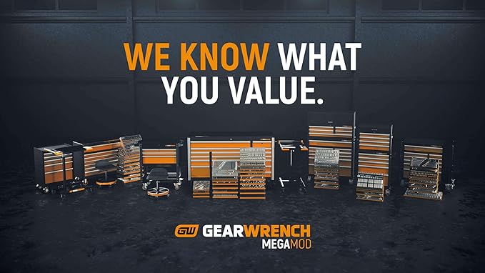 GEARWRENCH 1268 Piece Master Mechanics Tool Set in Premium Modular Foam Trays with GSX Mobile Tool Storage | MEGAMOD1268