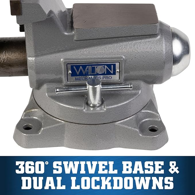 Wilton Mechanics Pro Bench Vise, 5-1/2" Jaw Width, 5" Jaw Opening, 3-5/8" Throat (Model 855M)