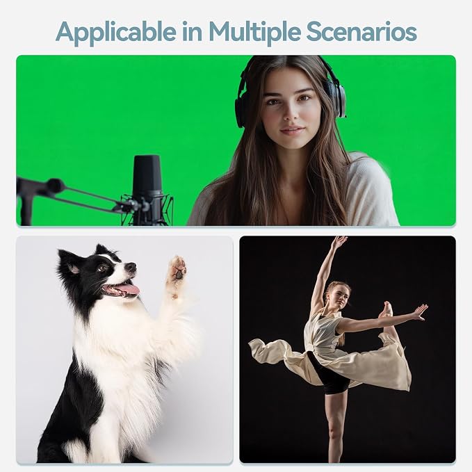 7x10 FT Backdrop Stand Kit with Black, White, Green Background