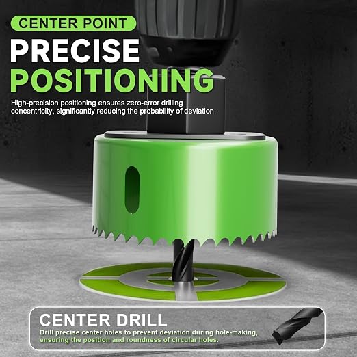 27 Piece Hole Saw Set - High Carbon Steel 19-152mm (3/4" to 6") Blades for Drywall, Softwood, Plastic, and PVC; Professional Grade with Instant Support