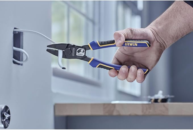 IRWIN VISE-GRIP Pliers, PowerSlot High Leverage Lineman's, 9.5 Inch (IWHT84000)