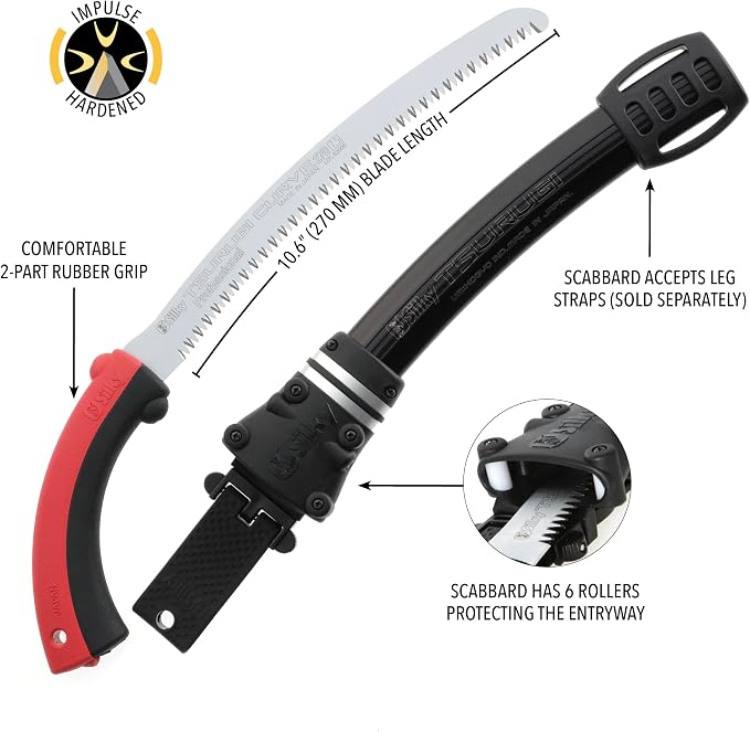 Silky Professional Series TSURUGI Curved Hand Saw 270mm LG Teeth (454-27)