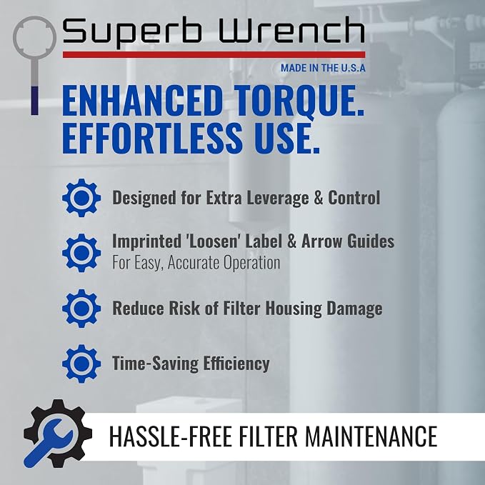 Superb Wrench SPBW-1 Heavy Duty Metal Water Filter Housing Wrench (4.8 inch Inside Diameter)