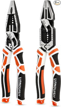 VANQUISH 2 Pcs Pliers Set, 8 Inch Multifunctional Linesman and Long Nose Plier, Wire Cutter/Crimper/Stripper, CRV Steel Heavy Duty Pliers