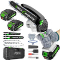 CEEPUY Mini Chainsaw Cordless, 8/6 Inch Portable Electric Chainsaw with Automatic Oiler/Security Lock/Battery Powered Small Handheld Saw for Trees Branches Trimming,Wood Cutting