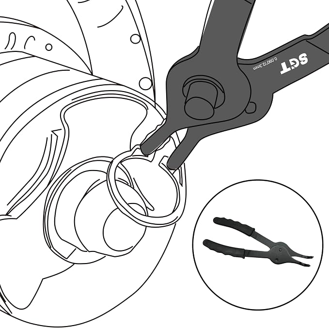 SGT Snap Ring Pliers Set, 14pcs Internal and External Circlip Pliers