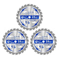 3 Pack 6-1/2 Inch 24T Circular Saw Blade 5/8" Arbor | ATB Framing Saw Blades for Cutting Softwood Hardwood Laminate Plywood Chipboard Panels FRP MDF