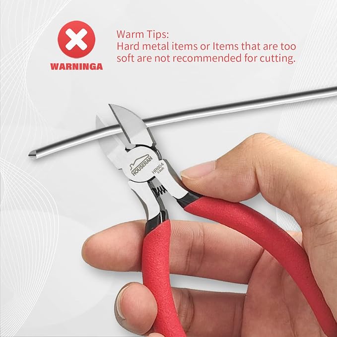5 inch Wire Cutters, 5 Pack, Diagonal Cutters, Side Wire Snips | Small Diagonal Cutters with Spring Loaded, Diagonal Cutting Pliers for Crafts, Jewelry Making