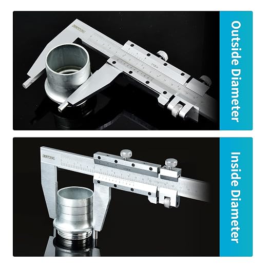 Stainless Steel Precision Vernier Caliper with Fine Adjustment,0-24" Range Calipers,Caliper Measuring Tool with 0mm-600mm Range,1/128 in,0.05mm Graduation(0-24"（with fine Adjustment）)
