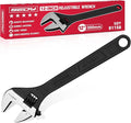 SEDY 12-Inch Adjustable Wrench, Black Oxide Finish Wide Jaw Spanner with Inch/Metric Scale, Premium Drop Forged Steel for Automotive Plumbing and Household Repairs