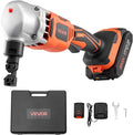 VEVOR Cordless Metal Nibbler, with 18 V 2000 mAh Battery, 1200 RPM Brushless Motor, Electric Nibbler Metal Cutter with Plastic Carrying Case for Cutting Stainless Steel, Aluminum, and Copper Sheet