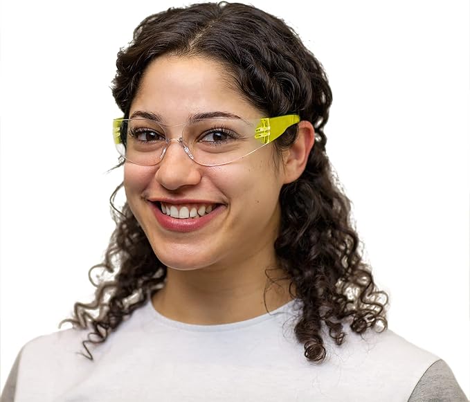 BISON LIFE Clear Safety Glasses – ANSI Z87.1 Scratch & Impact Resistant Wrap Around Eye Protection Goggles for Men & Women