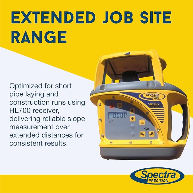 Spectra Precision GL710 Single Slope Grade Laser - Temperature Compensation - Self-Level to 10%