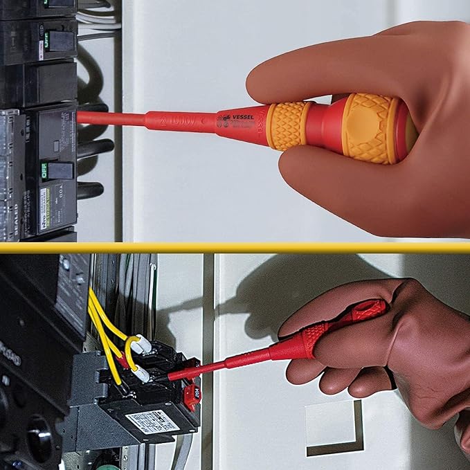 VESSEL BALL GRIP Insulated Screwdriver 5PC. Set No.2005PBU made in Japan by VESSEL