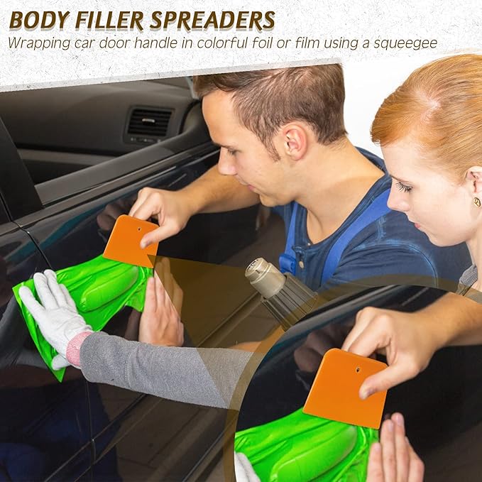 Frienda 120 Pcs Body Filler Spreaders Plastic Tools for Automotive Applying Putties Glazes Caulks and Paint (3.5 x 2.6 x 3.9 in)
