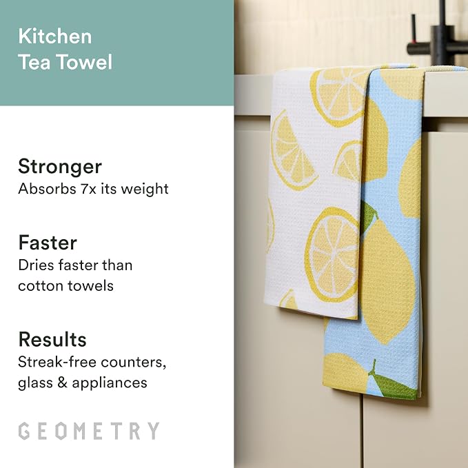 GEOMETRY Spring Kitchen Towels - Quick Dry Microfiber Cloth Spring & Summer Dish Towels for Kitchen Drying - Premium Quick Dry Towel - Tulip Lover, 18" x 30" - 2-Pack