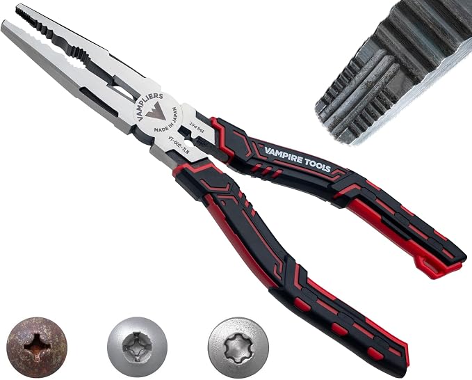 VAMPLIERS 7.5" Stripped Screw Extractor Needle Nose Pliers Made in Japan