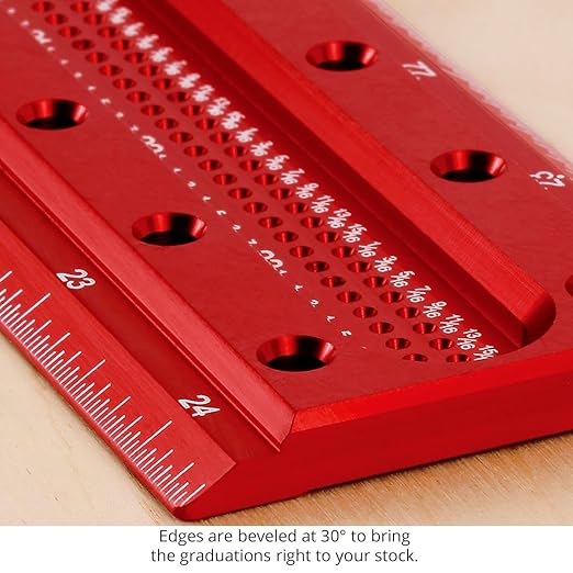 Woodpeckers T Square, 24 Inch, Precision Woodworking T-Square Ruler, Built-in Edge Support, Scribing & Shelf Pin Guides, Rack-It Mount, Made in USA