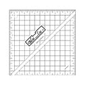 Bloc Loc Rulers for Quilting, Half Square, Triangle Quilting Ruler with Grid Lines, 6 1/2", 1 Piece