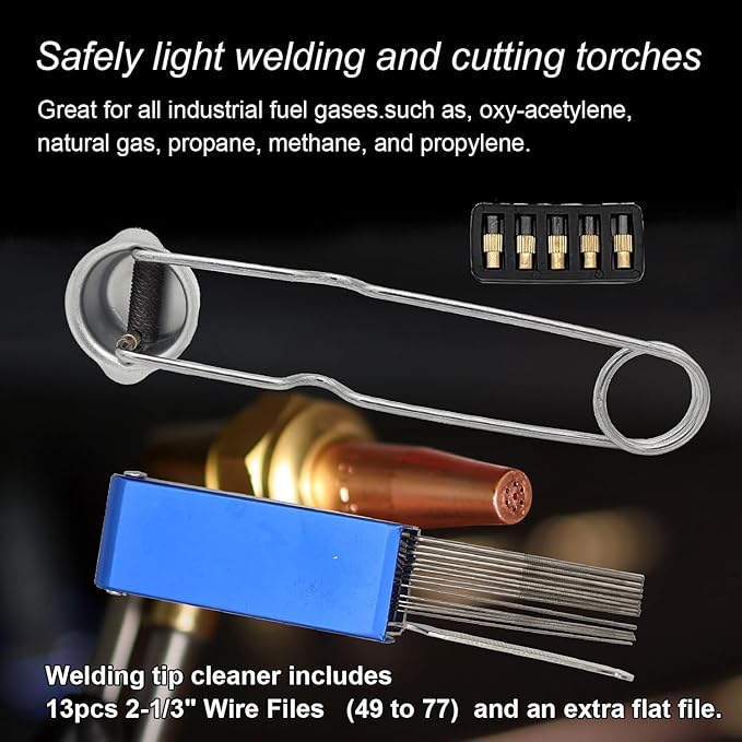 VASTOOLS Welding Accessories,25pc,Chipping Hammer,Leather Gloves,Soapstone Holder,Welding Magnet,Torch Striker,Wire Brush,Fillet Gage,Welpers Pliers,Adjustable Wrench,Half Round File