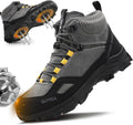 GUSAYEX Steel Toe Boots for Men Puncture Resistant Safety Work Boots with Kevlar Midsole Industrial Lightweight Men's Work & Utility Protective Shoes for Construction Warehouse Factory