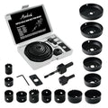 Hole Saw Set, 19Pcs Hole Saw Kit with 3/4" to 5" (19mm-127mm) Saw Blades, Mandrels, Drill Bits, Installation Plate, Hex Key, Ideal for Soft Wood, Plastic, PVC Board, Drywall with Storage Case