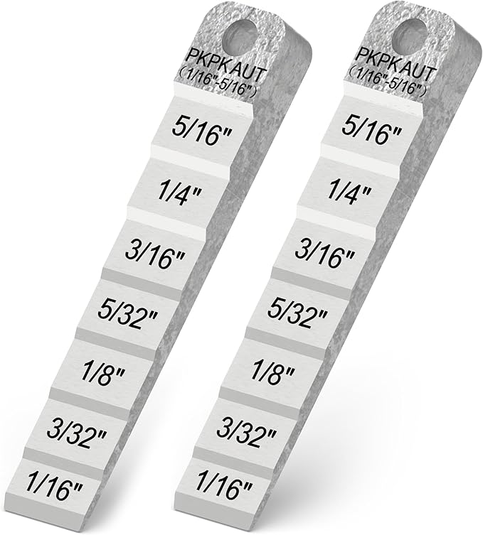 2Pcs 2130 Small Pipe Spacer Wedge Stepped Guage (3/4" x 4"), Fit for Pipe Spacing Welding, Stepped Flange Wedge with Lanyard Hole Pipefitter Tools