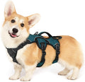 rabbitgoo Escape Proof Dog Harness for Small, No Pull with Lift Handle | No Escape, Full Soft Padded, Reflective Adjustable Vest, Leash Clip for Walking Hiking Training, Dark Green, Small