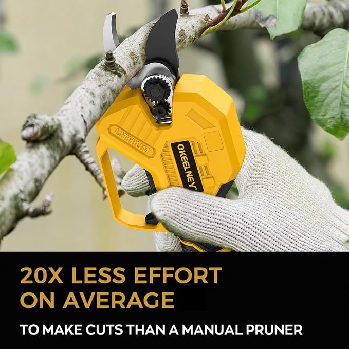 Electric Pruning Shears for DeWalt 20V Max Battery, Brushless Cordless Branch Cutter Pruner with 1.4 inch Cut Capacity for Tree trimming, Shrubs, Gardening - 1 YEAR WARRANTY