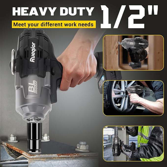 Cordless Impact Wrench 1/2" Compatible with Dewalt 20V Battery, Impact Wrench 1700FT-LBS(2300N.m) High Torque Brushless Electric Impact Power Impact Driver for Car, Truck (No Battery)