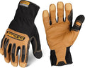 Ironclad Ranchworx Work Gloves RWG2, Premier Leather Work Glove, Performance Fit, Durable, Machine Washable, (1 Pair), RWG2-05-XL,Brown/Black