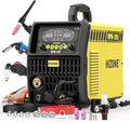 HIZONE Multifunctional Welders Plasma Cutter Combo 200A，8 in 1 Multiprocess Welder Gas MIG/PULSE MIG/MAG/Flux Gasless MIG/HF TIG/Stick/CUT/SPOT MIG 110/220V Dual Voltage Aluminum Welding Machine