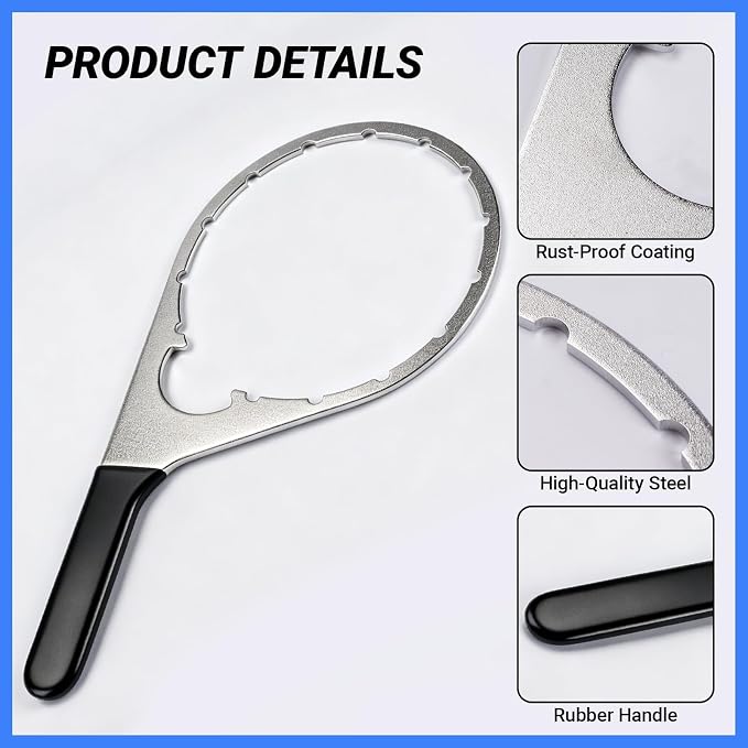 6" Collar/Vent Cap Fuel Filter Wrench for Davco 380134 382 – Compatible with Detroit Diesel & Cummins Engines, Metal Fuel Filter Removal Tool (6 Inch Inner Diameter)