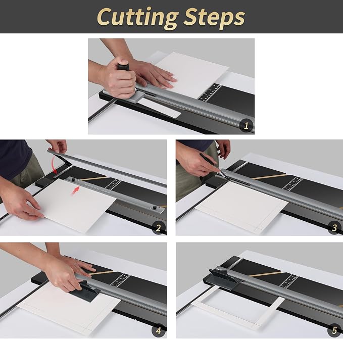 GONYTIA 35 Inch Compact Elite Mat Cutter, High Precision Mat Board Cutter for Picture Framing and Art Projects At-Home Framers Black