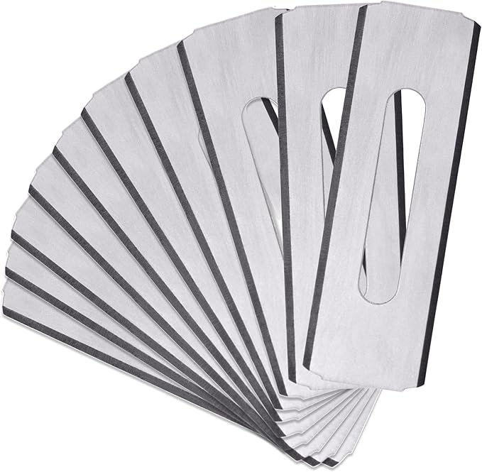 Klein Tools 44128 Carpet Utility Blades 10-Pack, Round Corner Knife, Heavy-Duty Utility Knife Replacement Blades, Carpet Cutter Tool for Flooring and Rug Cutting