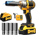 Cordless Impact Wrench: Brushless 1/2-inch, Power Impact Gun Kit - Includes Charger,1 x 4.0Ah Battery, 4 Sockets, Electric Impact Wrench - Ideal for Car/Home/Construction