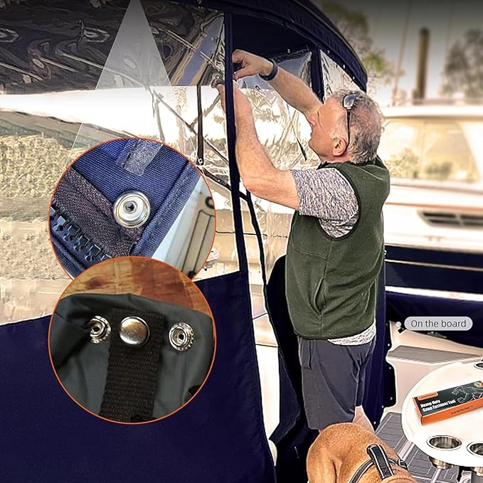 Mostantu Snap Fastener Tool Adjustable Snap Setter Tool with Snaps for Boat Cover