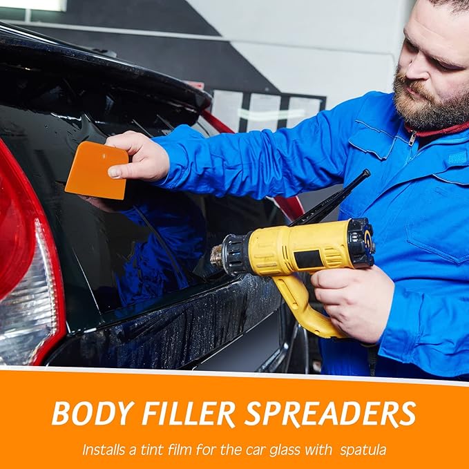 Frienda 24 Pcs Body Filler Spreaders Plastic Tools for Automotive Applying Putties Glazes Caulks and Paint (3 Sizes)