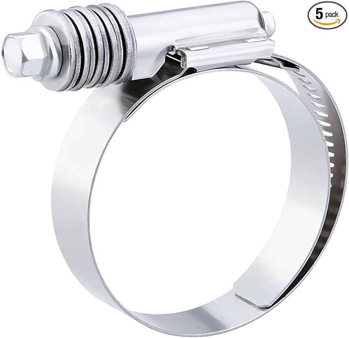 5 Pack Breeze CT-400L Heavy Duty Constant Torque Liner Clamp with Stainless Screw Effective Diameter Range: 3-1/4" - 4-1/8" (83mm - 105mm)