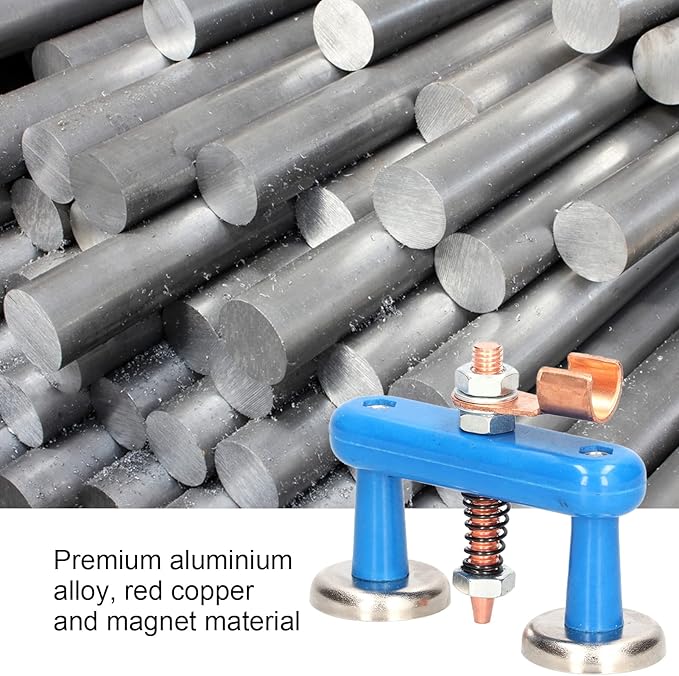Welding Support Ground Clamp Tools, Magnetic Welding Support Clamp, Blue