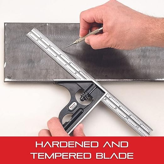 Starrett Blade Only for Combination Squares, Sets and Bevel Protractors - Ideal for Woodworking and Metalworking - 24" Length, Satin Chrome Finish, 4R Graduation - CB24-4R