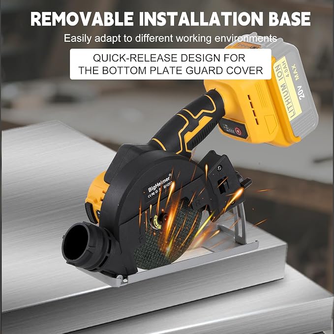 Brushless Mini Circular Saw for DEWALT 20V Battery, 4-Inch Cut-Off Tool | Tool Only, Battery and Charger Not Included, 3-Speed Control, Adjustable Cutting Depth, Wood, Metal and Tile Applications