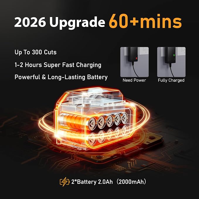 8+6 Inch Mini Chainsaw Cordless Electric Chainsaws Handheld with 2X 2.0Ah Batteries, Battery Powered Chain Saw Small Chain Saws for Tree Trimming, Yard Gardening Tools, Birthday Gifts for Men(YellowA)