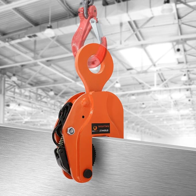 BEAMNOVA 2 Tons Vertical Plate Lifting Clamp, Non-Rotating Ring