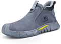 GLANOUDUN Welding Work Boots for Men Slip on Steel Toe Shoes for Men Indestructible Steel Toe Boots Welder Men's Working Shoes Fireproof Safety Footwear for Construction Men's Work & Safety Footwear