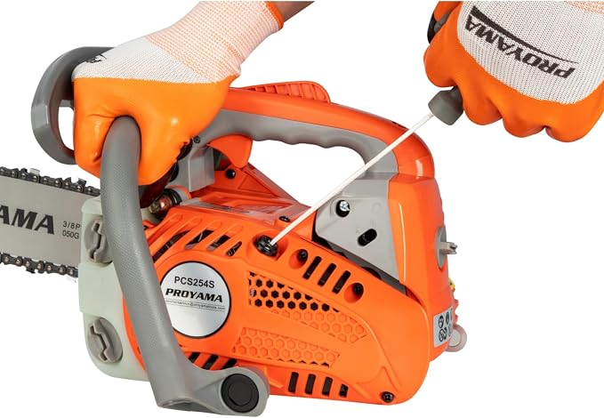 PROYAMA Gas Powered Top Handle Chainsaw, 12in Lightweight Petrol Chainsaw | 25.4cc Handheld Cordless Chain saw, EPA Certified, Easy Start Climbing Saw for Wood Cutting Tree Trimming Yard Work