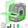 Huepar Pro Laser Level Rechargeable, Self Leveling Green Cross Line Laser Level Tool with Outdoor Pulse Mode, Compact Laser, 18-Hour Long Runtime, 360° Magnetic Bracket, Hard Carrying Case Included